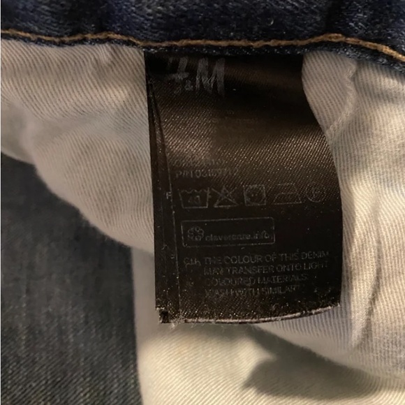 H&M & Denim Slim Low Waist Button Fly Jeans 34X32 - Picture 5 of 9